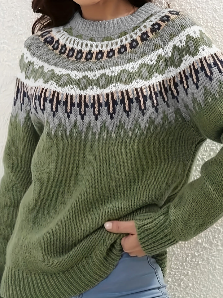 Averine | Patterned Knit Sweater