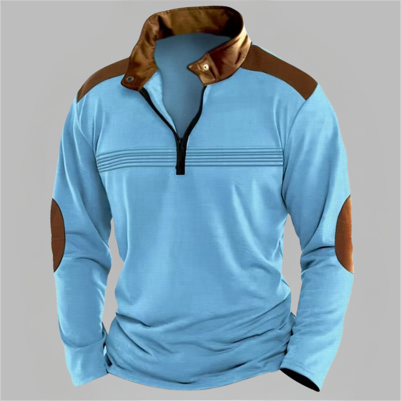 Two-Tone Half-Zip Men’s Pullover
