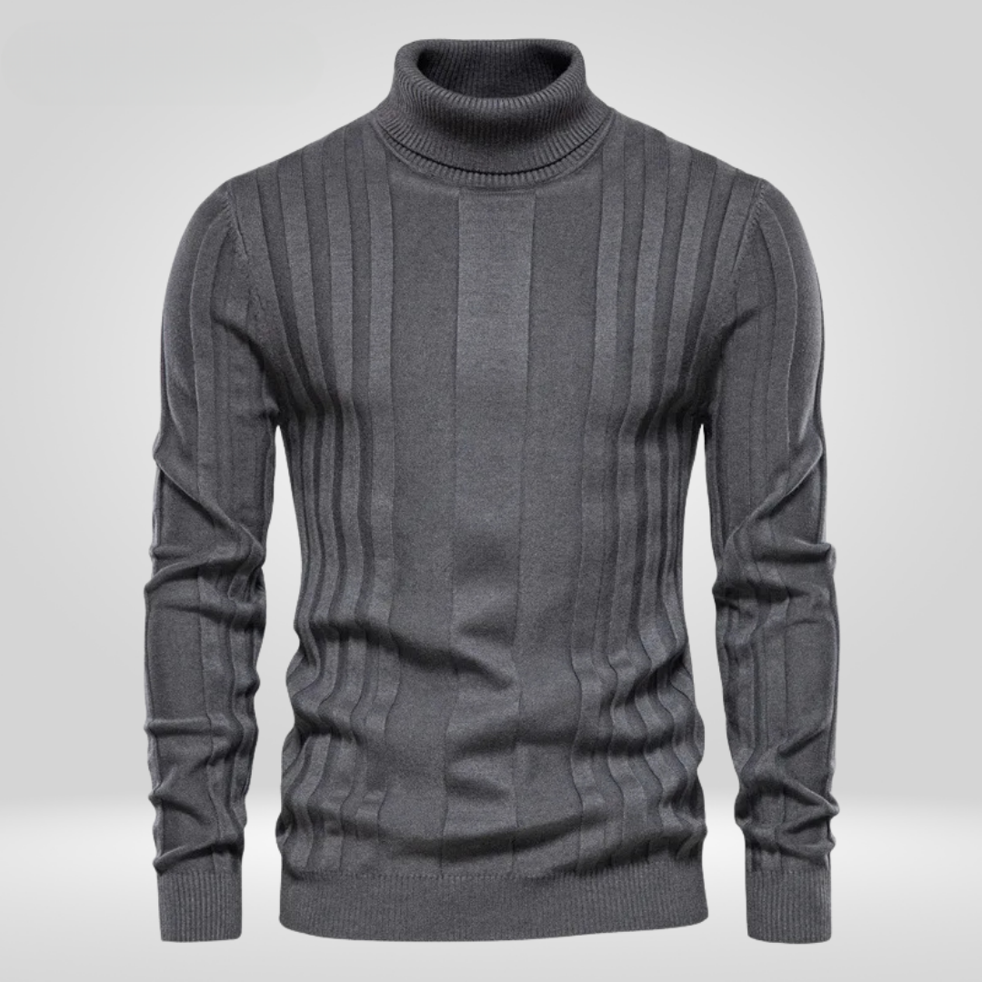 Ribbed Turtleneck Men’s Sweater