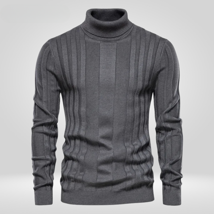 Ribbed Turtleneck Men’s Sweater