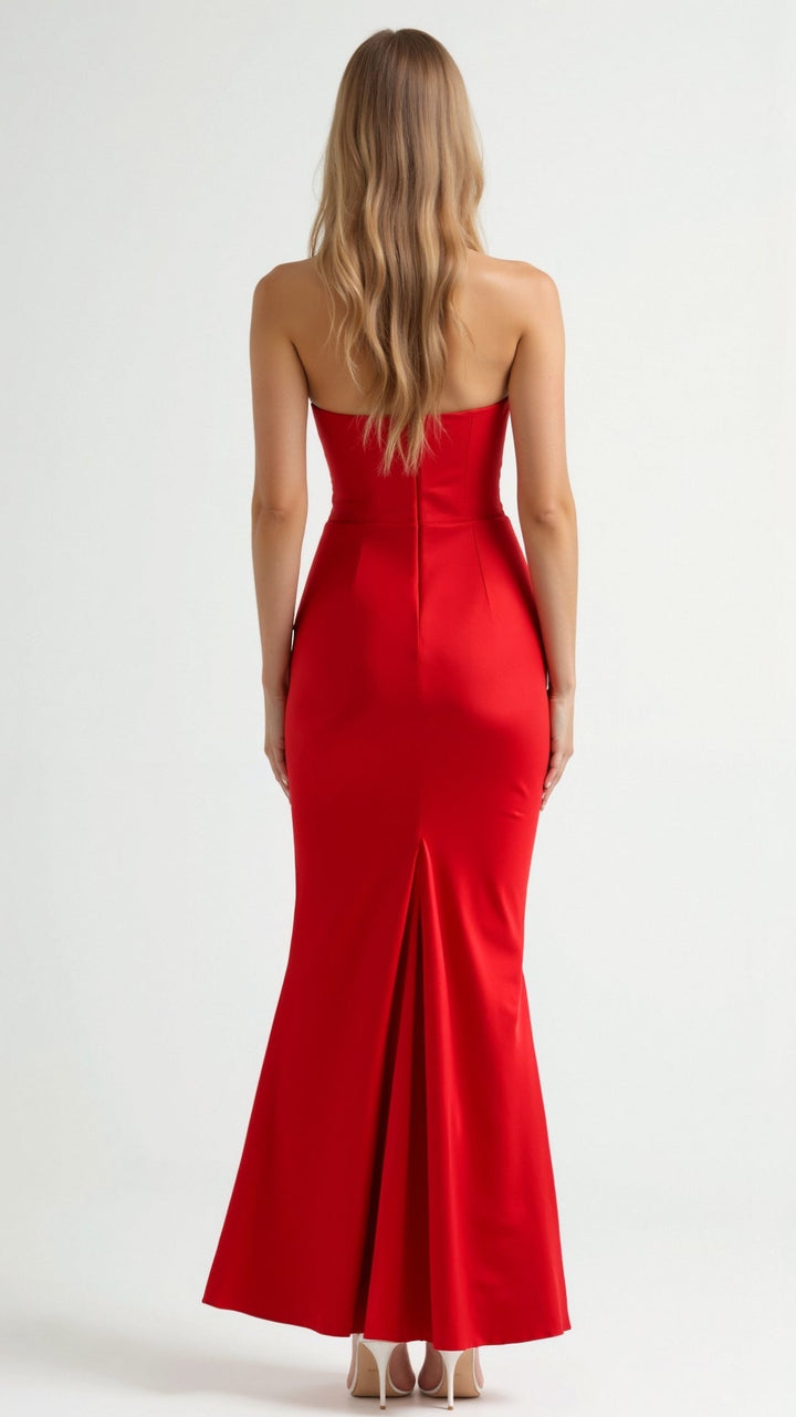 Celine | Women’s Sleek Column Wedding Guest Maxi Dress