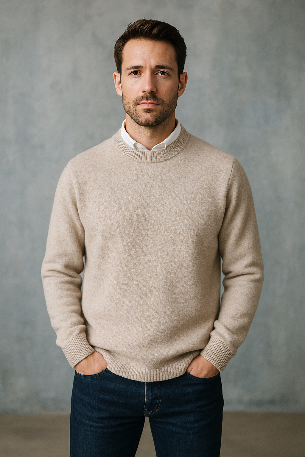 Men’s Crewneck Knit Pullover Sweater