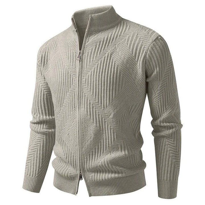 Men’s Textured Full-Zip Cardigan