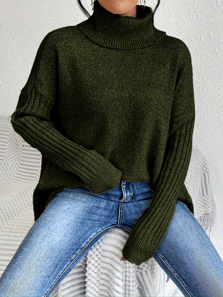 Isolde | Oversized Turtleneck Knit Sweater