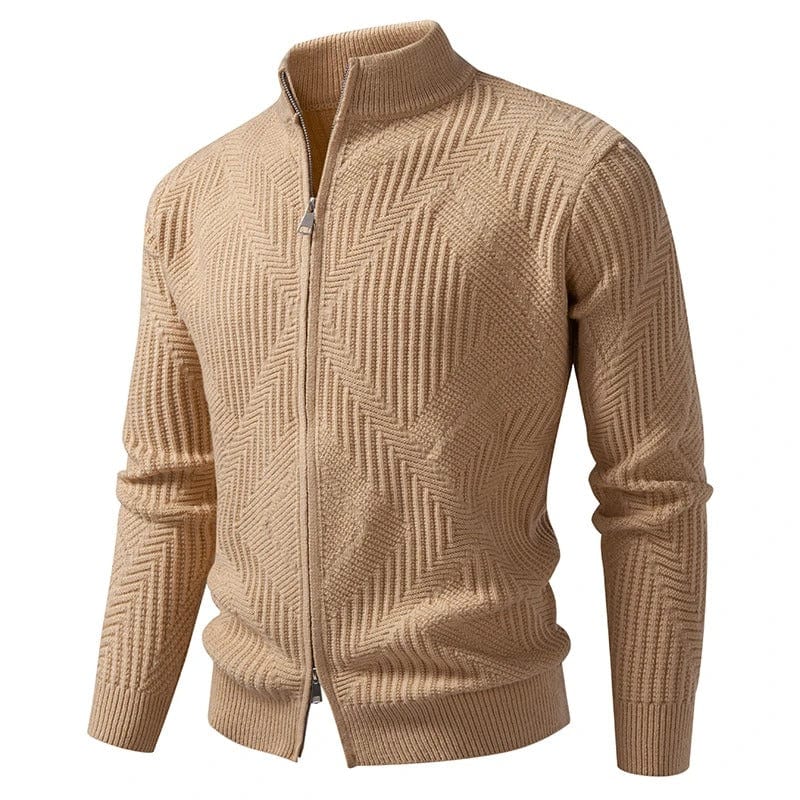 Men’s Textured Full-Zip Cardigan