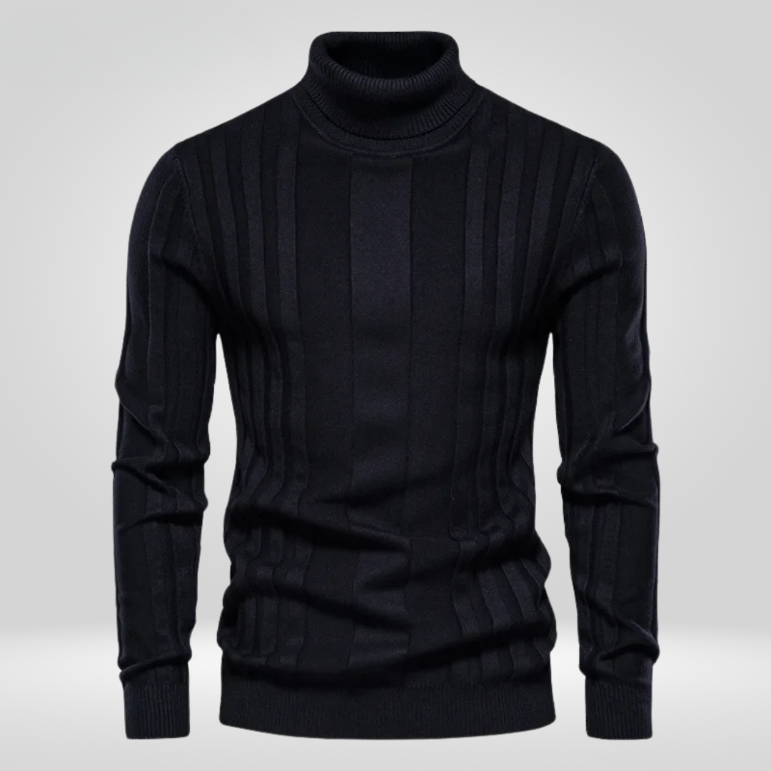 Ribbed Turtleneck Men’s Sweater
