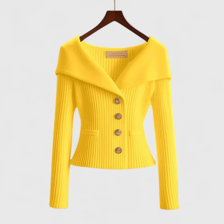 Delphine | Off-Shoulder Knit Blazer