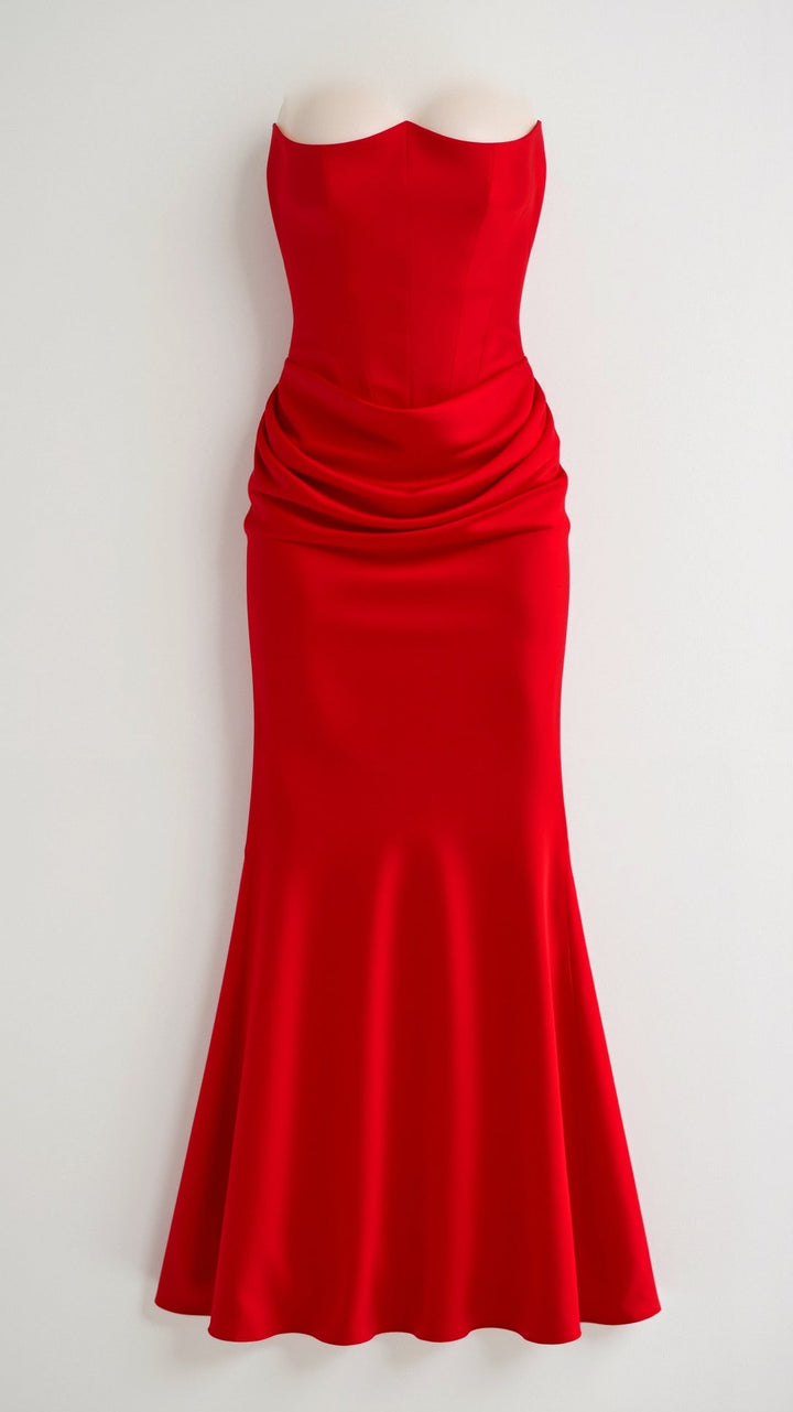 Celine | Women’s Sleek Column Wedding Guest Maxi Dress