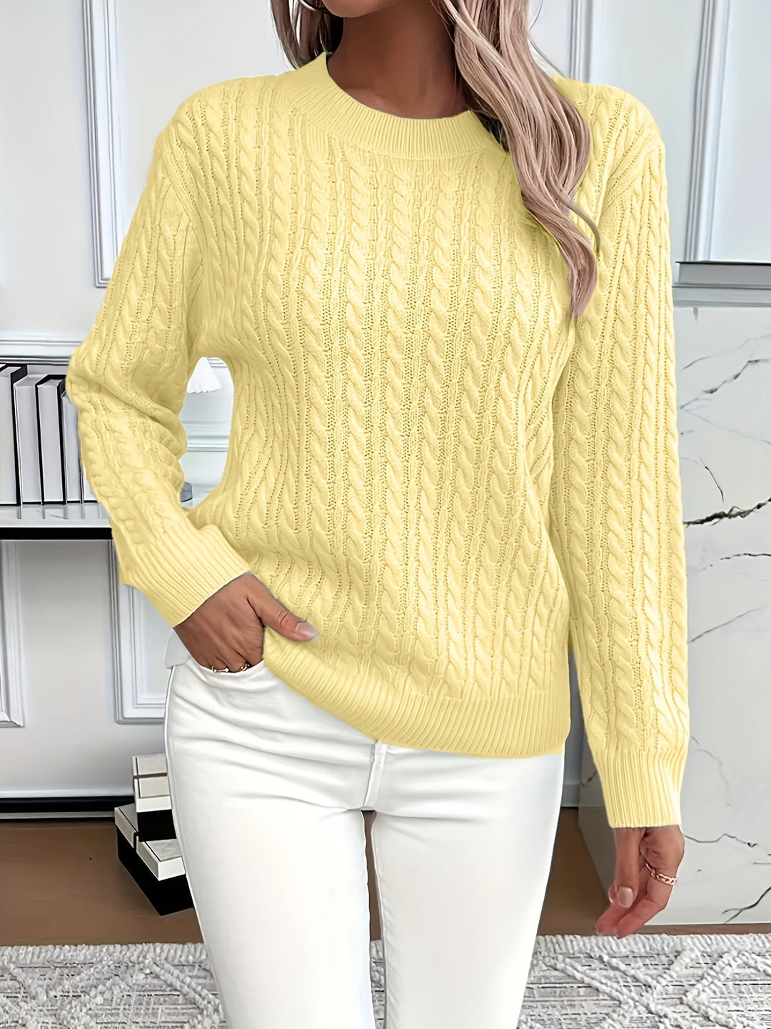 Livia | Classy Cable Knit Sweater