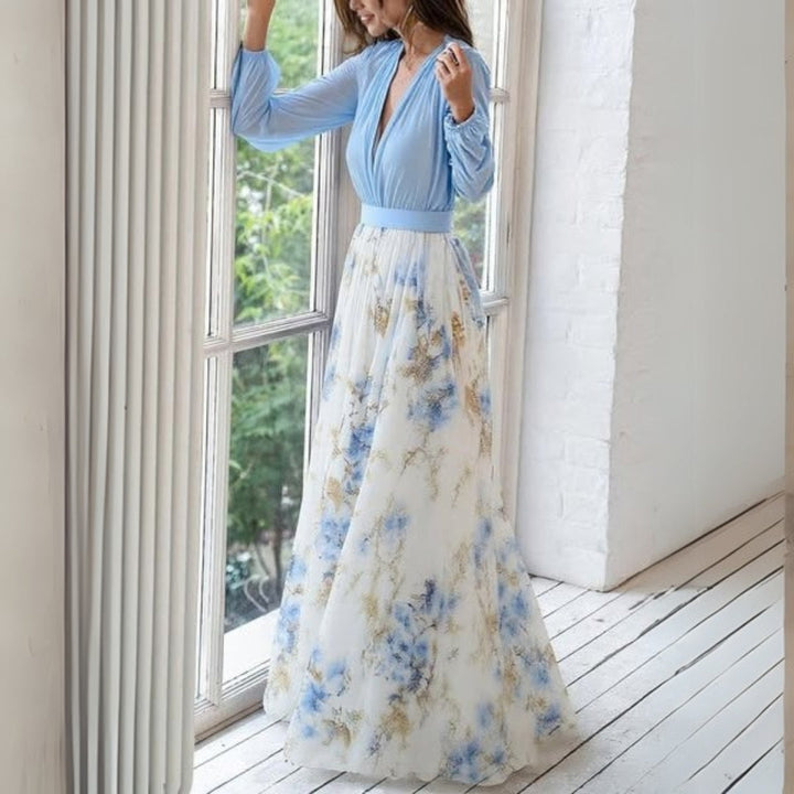 Women’s Floral V-Neck Maxi Dress