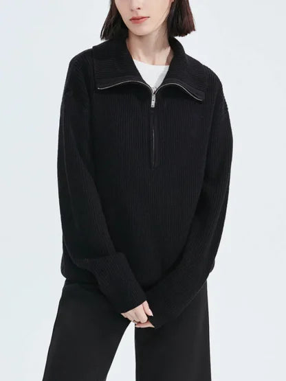 Maelis | Half-Zip Ribbed Sweater