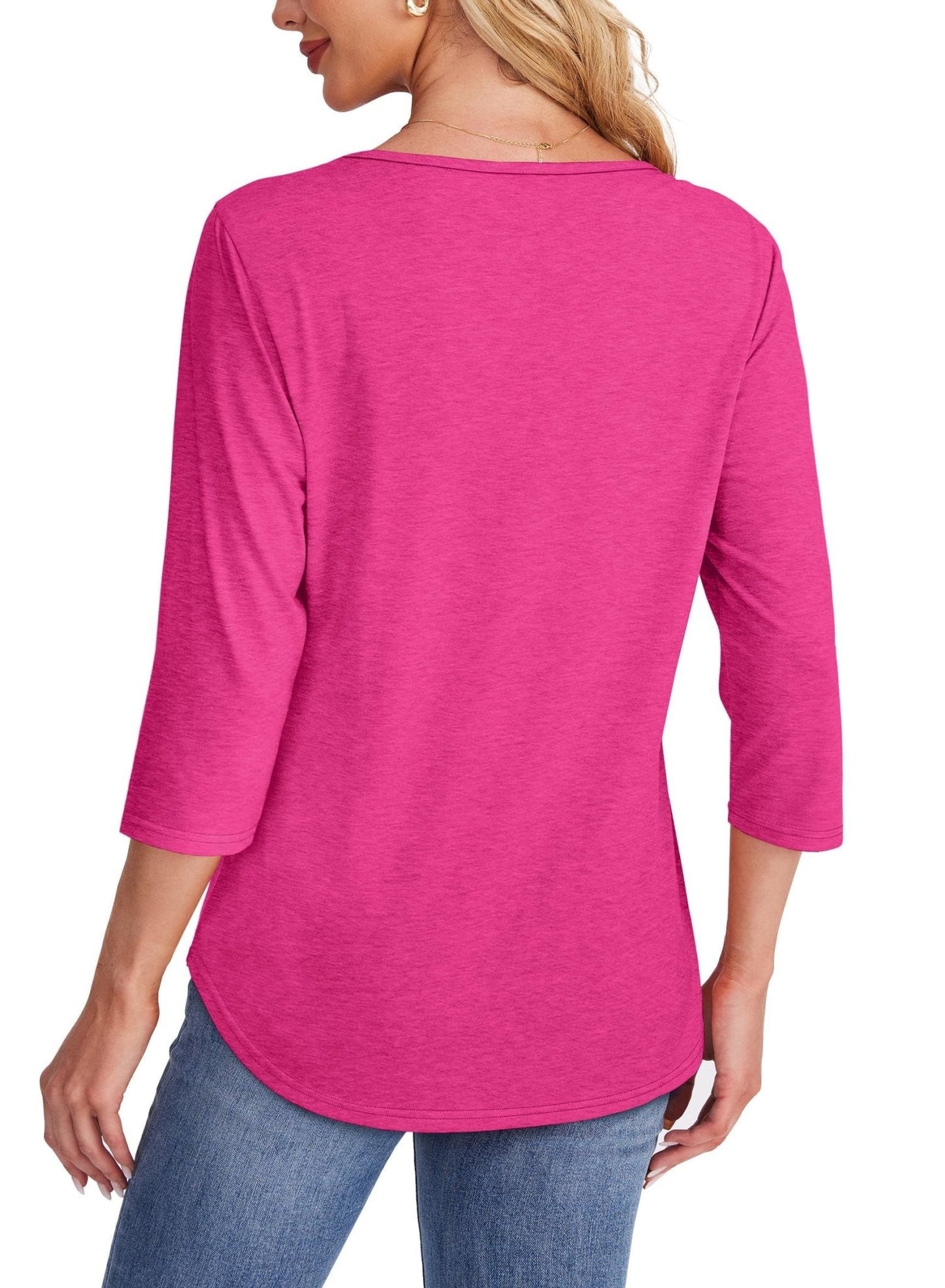 Mona | Pleated 3/4 Sleeve Top