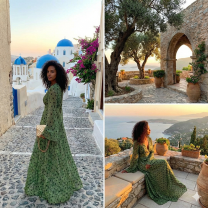Sienna | Women's Long Sleeve Boho Beach Maxi Dress
