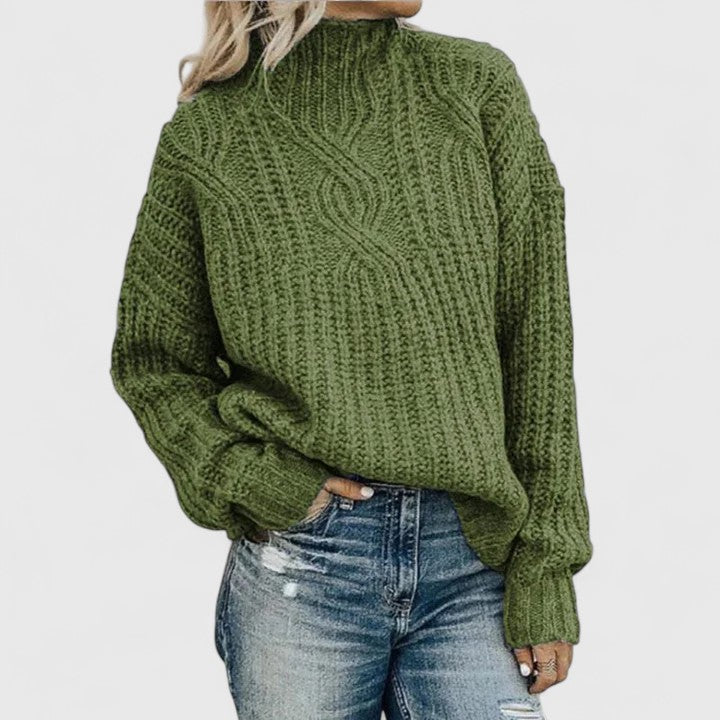 Selena | Classy Textured Cable Knit Sweater