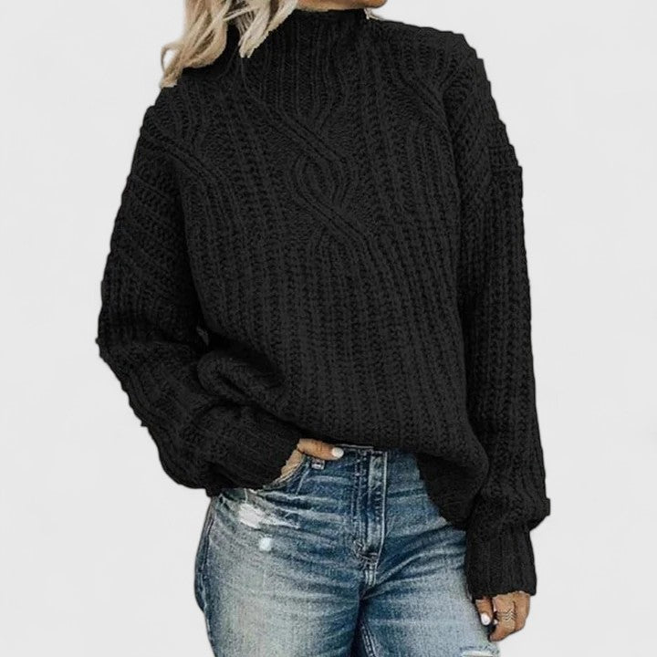 Selena | Classy Textured Cable Knit Sweater