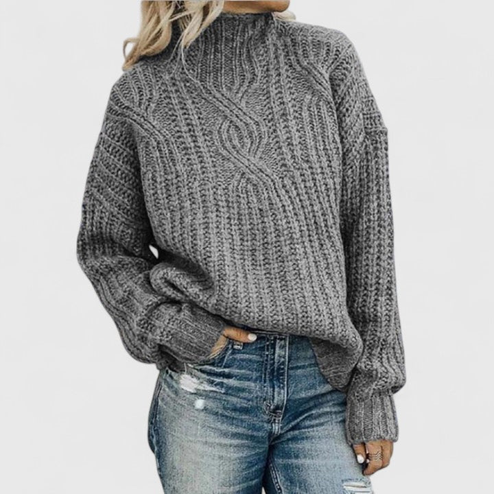 Selena | Classy Textured Cable Knit Sweater