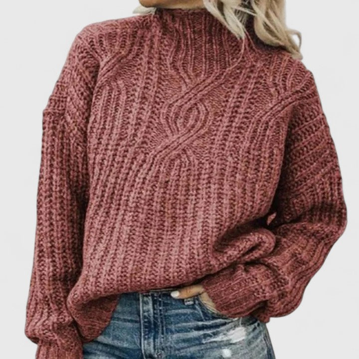 Selena | Classy Textured Cable Knit Sweater