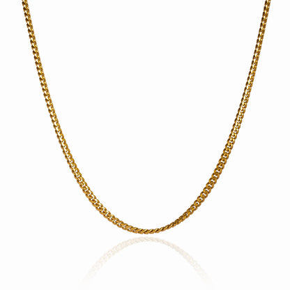 Curb Chain Necklace - 18K Gold Plated