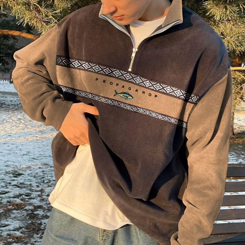 Men’s Retro Half-Zip Sweater