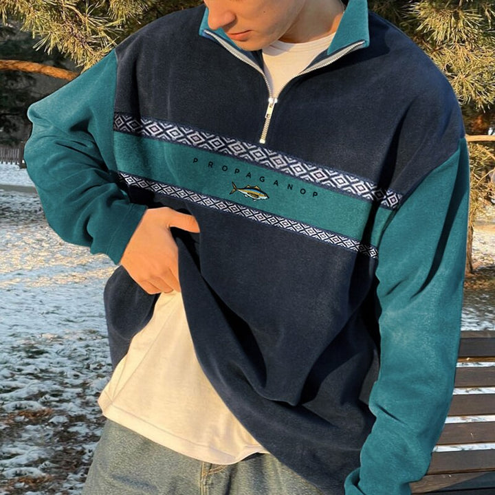 Men’s Retro Half-Zip Sweater