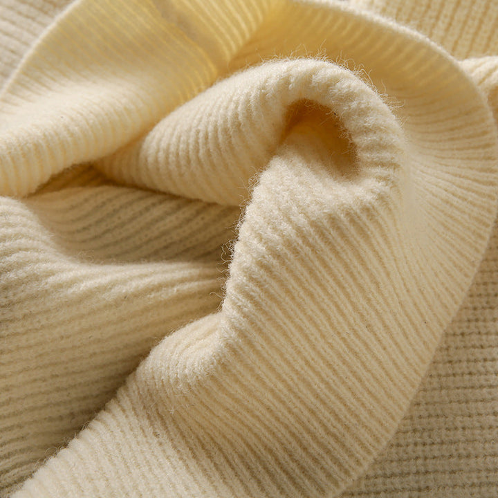 Ribbed Knit Half-Zip Sweater