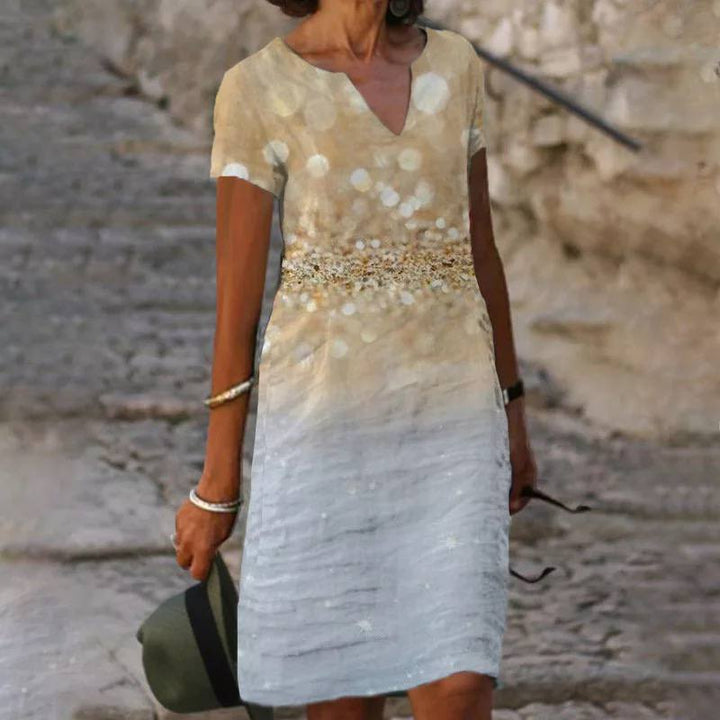 Women’s V-Neck Floral Print Dress