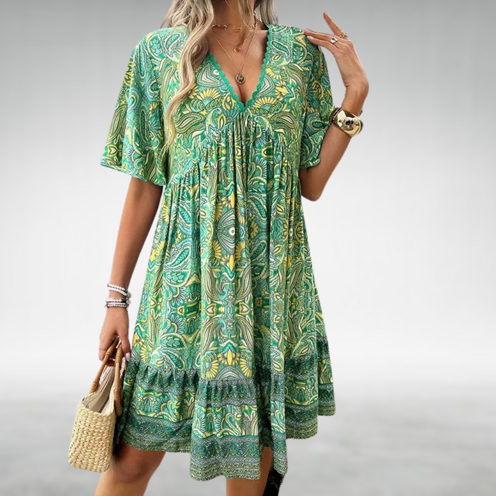 Liliane | Women Summer Boho Paisley Mini Dress