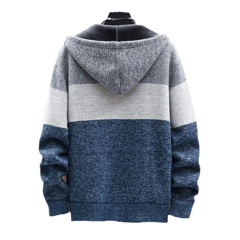 Colorblock Men’s  Hooded Cardigan