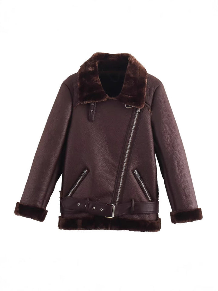 Maivelle | Aviator Belted Winter Coat