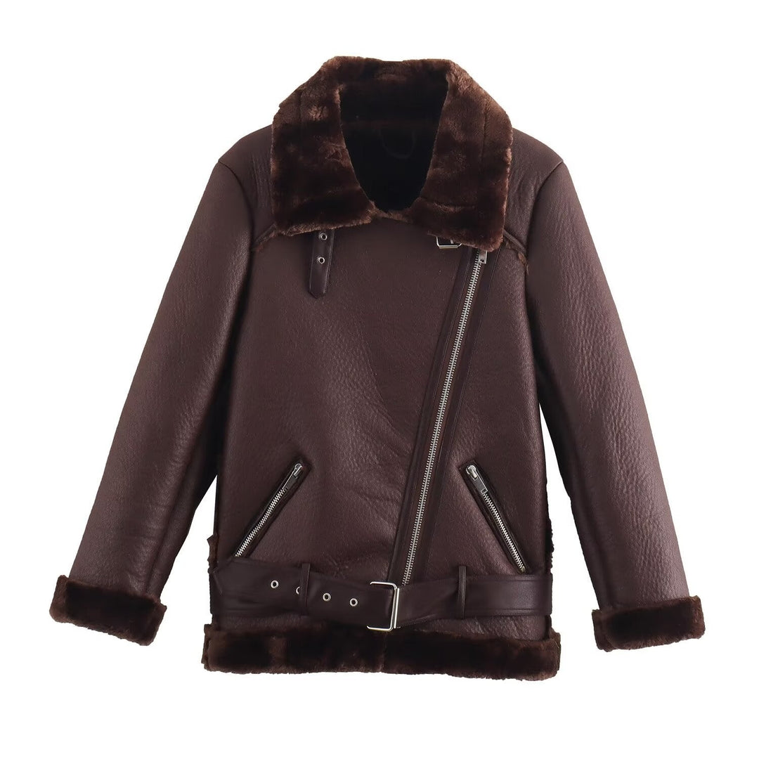 Maivelle | Aviator Belted Winter Coat