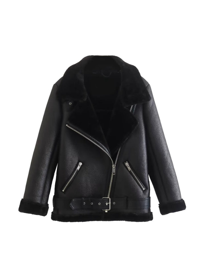 Maivelle | Aviator Belted Winter Coat