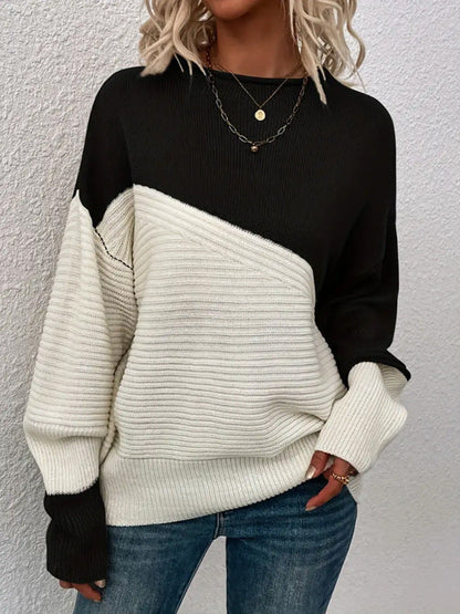 Ophirielle | Color-Block Women’s Knit Sweater