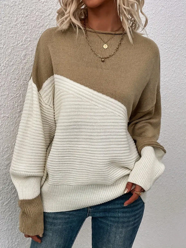 Ophirielle | Color-Block Women’s Knit Sweater