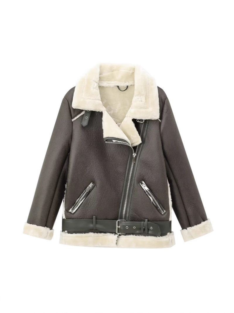 Maivelle | Aviator Belted Winter Coat