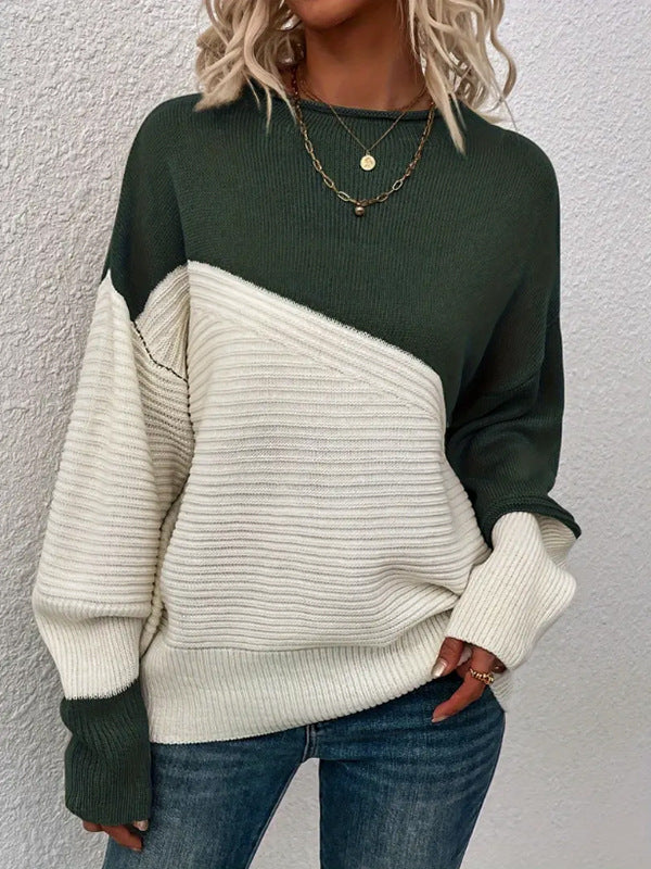 Ophirielle | Color-Block Women’s Knit Sweater