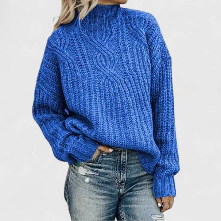 Selena | Classy Textured Cable Knit Sweater