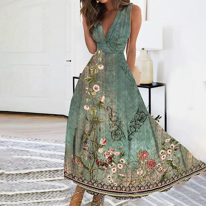 Women’s Sleeveless V-Neck Maxi Dress