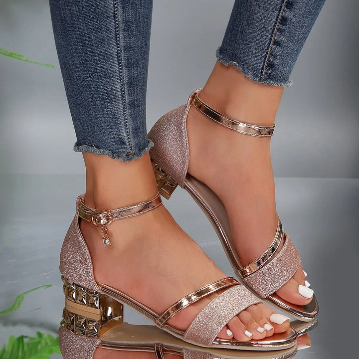 NOELLE | OPEN-TOE ANKLE STRAP SANDALS