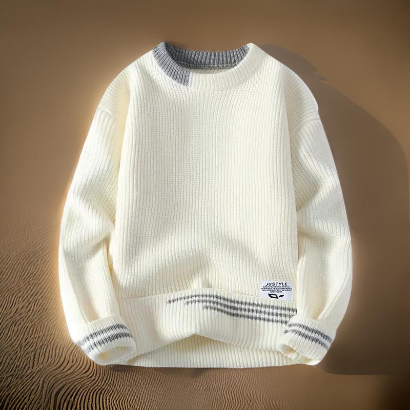 Men’s Ribbed Knit Pullover Sweater