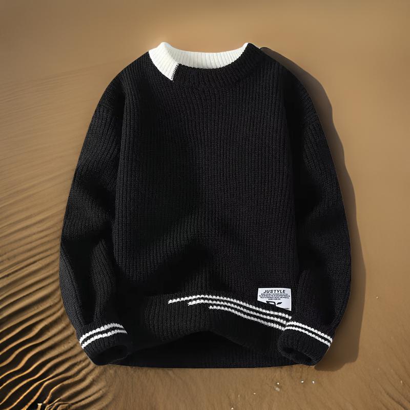 Men’s Ribbed Knit Pullover Sweater
