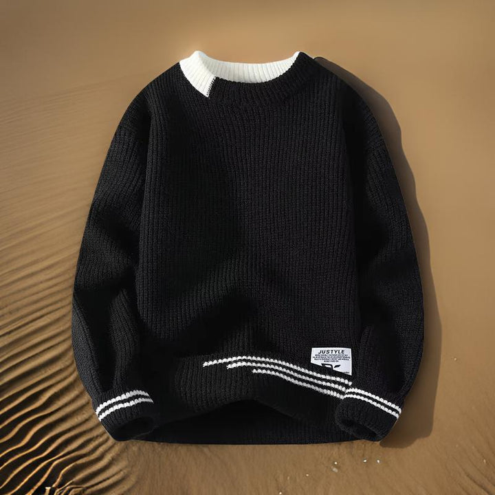 Men’s Ribbed Knit Pullover Sweater
