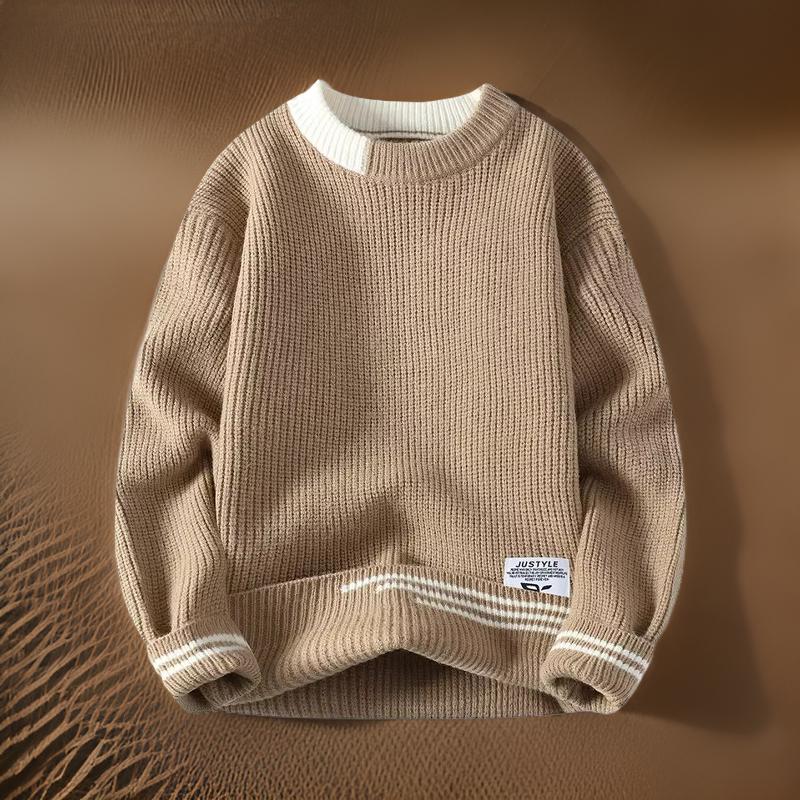 Men’s Ribbed Knit Pullover Sweater