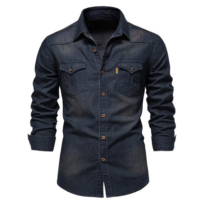 Carter | Men’s Lightweight Denim Button-Down Shirt