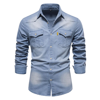 Carter | Men’s Lightweight Denim Button-Down Shirt