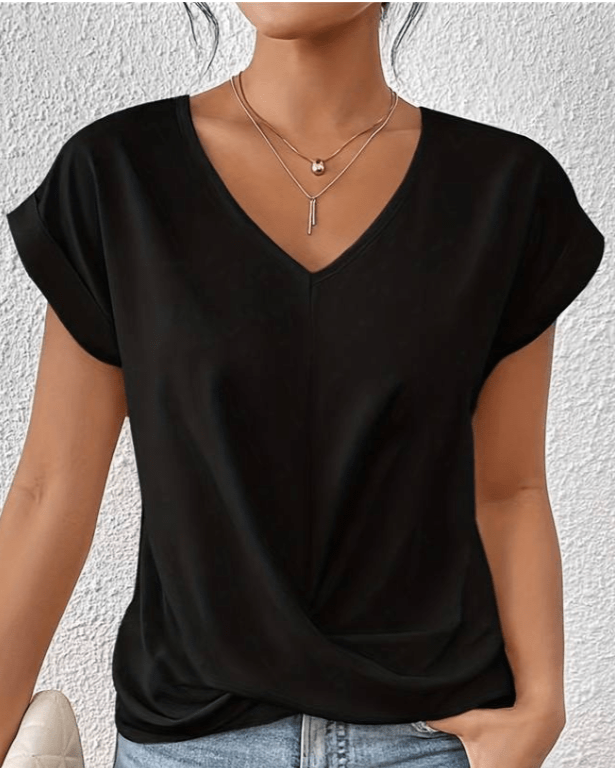 Luna | Tummy tucking V neck top