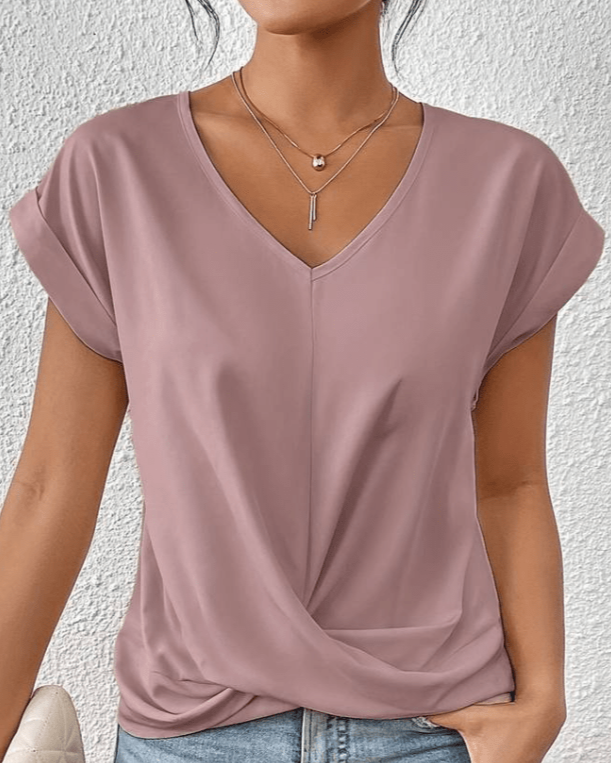 Luna | Tummy tucking V neck top