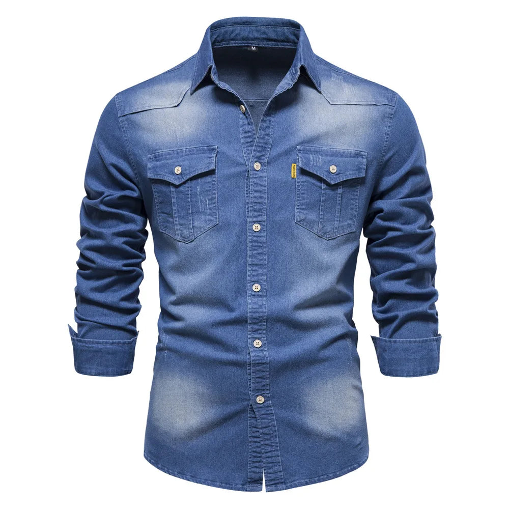 Carter | Men’s Lightweight Denim Button-Down Shirt