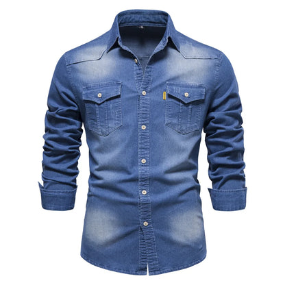Carter | Men’s Lightweight Denim Button-Down Shirt