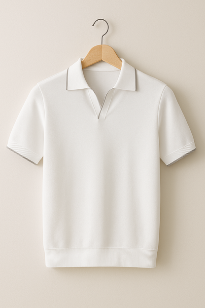 Julian | Men’s Slim-Fit Contrast-Trim Knit Polo