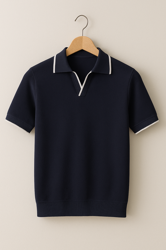 Julian | Men’s Slim-Fit Contrast-Trim Knit Polo